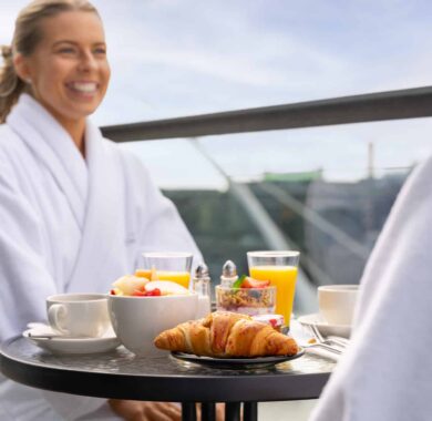 Balcony Breakfast Couple