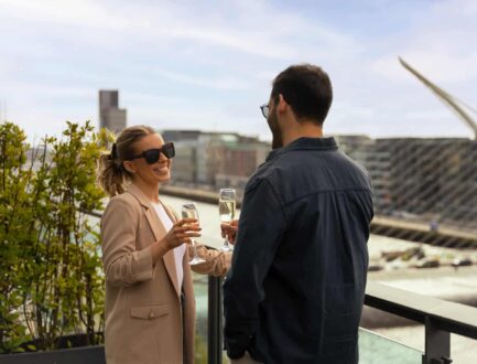 Couple Balcony Drinks